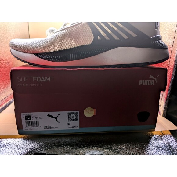 PUMA Mens Pacer Future Sneaker, Bright White-PUMA Mens Black, 12 - Picture 11 of 11